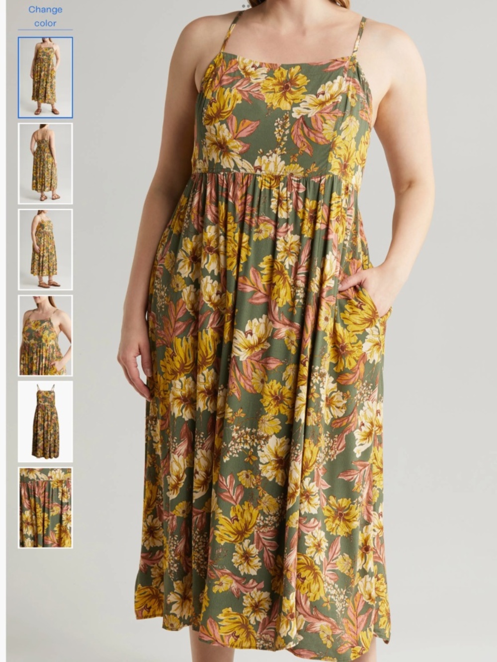 Treasure & Bond Floral Print Sleeveless Maxi Dress, size 1X